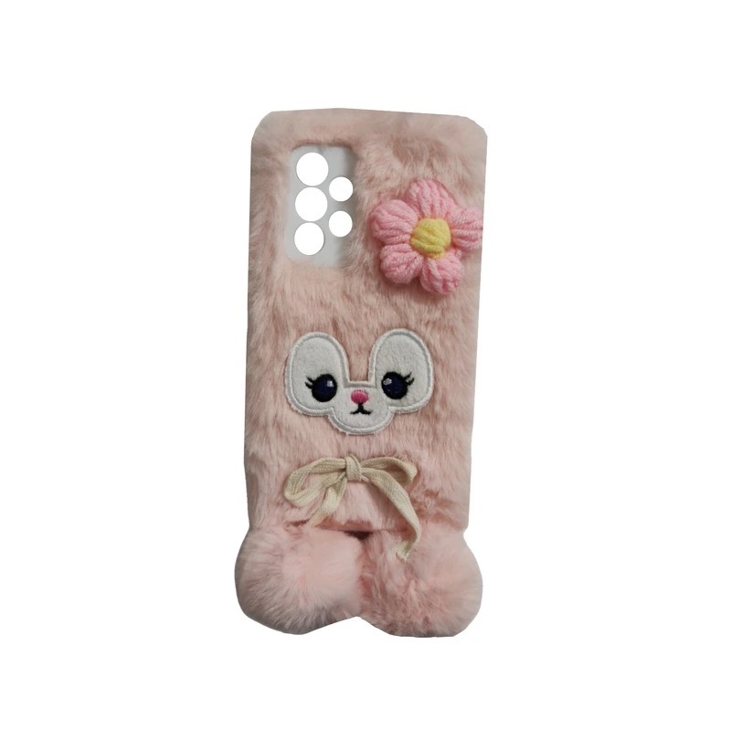 کاور طرح دخترانه مدل گربه خزدار پشمالو مناسب برای گوشی سامسونگ Galaxy A53