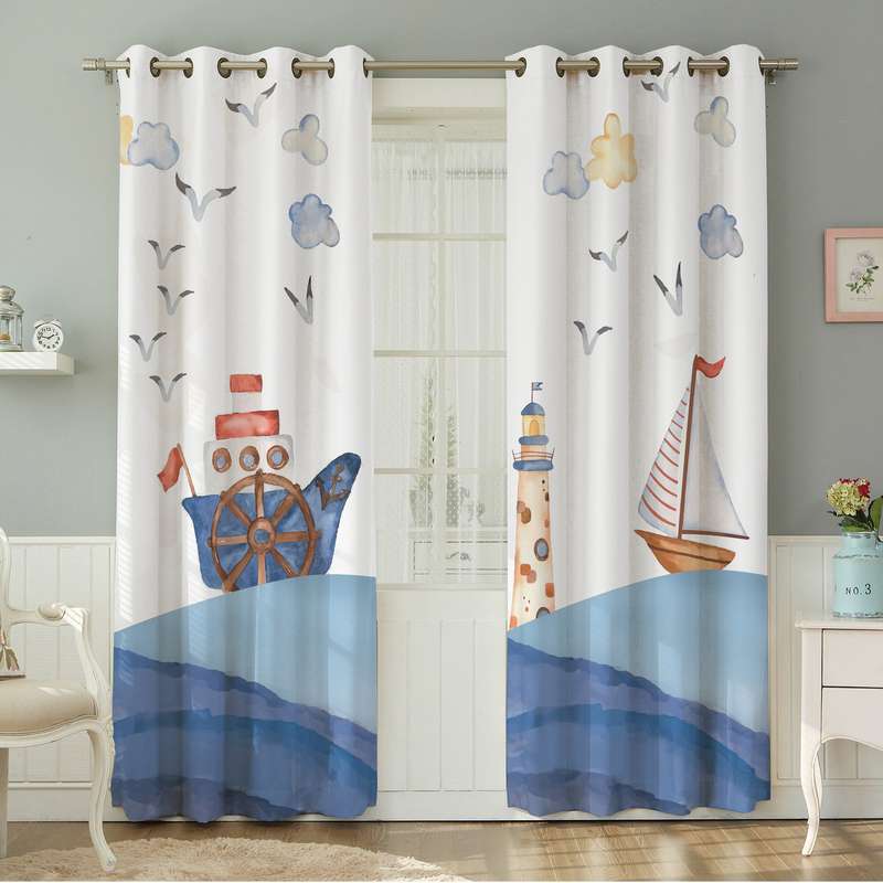 پرده نیروانا طرح  کودک مدل مخمل کد 8379سایز 140×280 سانتی متر