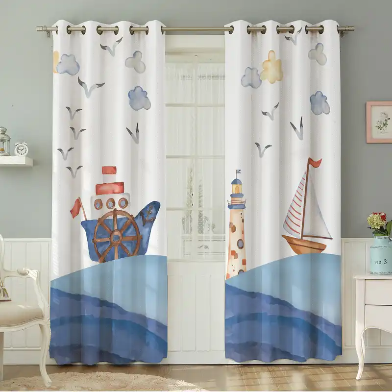 پرده نیروانا طرح کودک مدل مخمل کد 8379سایز 140×280 سانتی متر