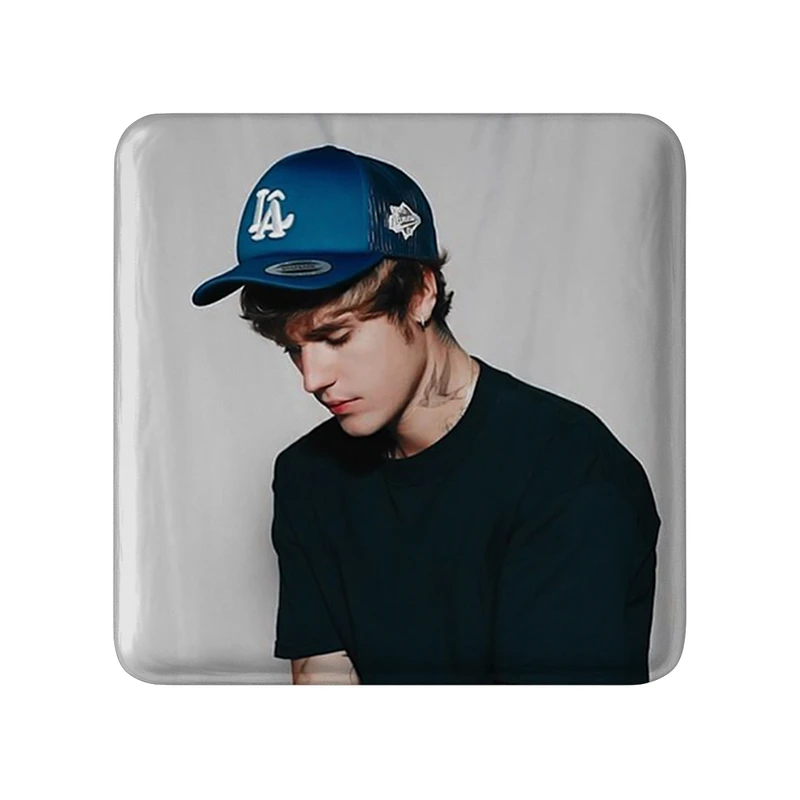 مگنت خندالو طرح جاستین بیبر Justin Bieber مدل مربعی کد 19027