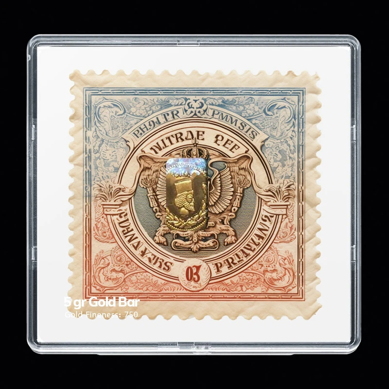 سکه گرمی طلا 18 عیار مدوپد مدل تمبر کد SG-10191 