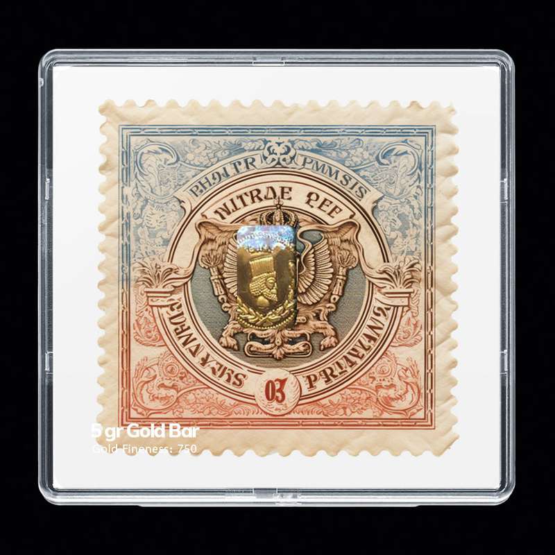 شمش طلا 18 عیار مدوپد مدل تمبر کد SG-10191 شمش طلا 18 عیار مدوپد مدل تمبر کد SG-10191