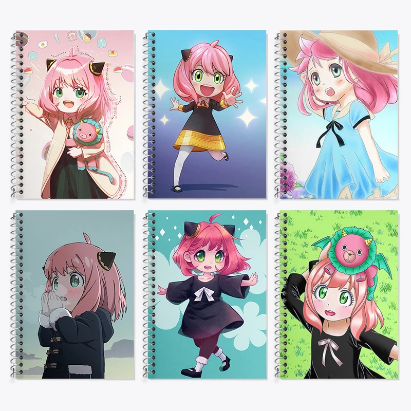 دفتر زبان 50 برگ خندالو مدل دو خط طرح آنیا فورجرانیمه اسپای ایکس فمیلی کد 696 مجموعه 6 عددی