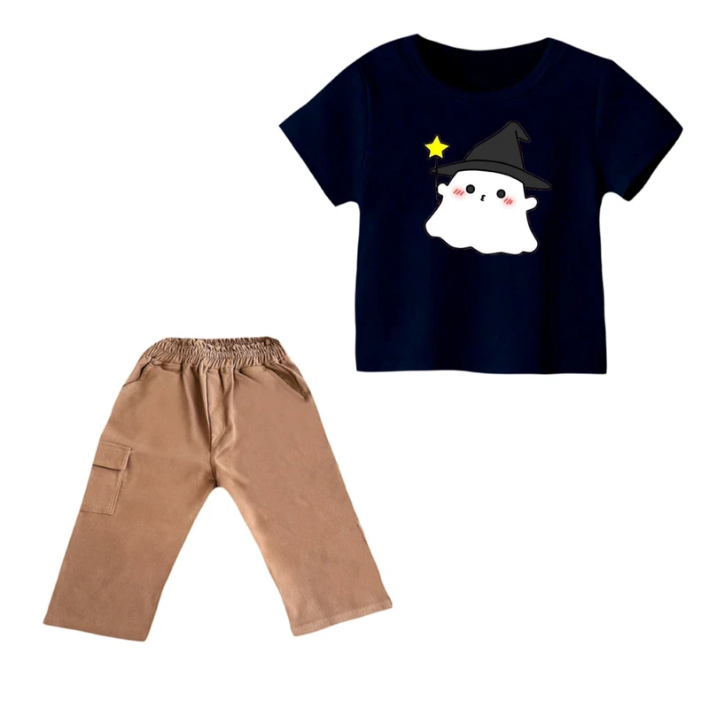 ست تی شرت و شلوارک پسرانه مدل روح