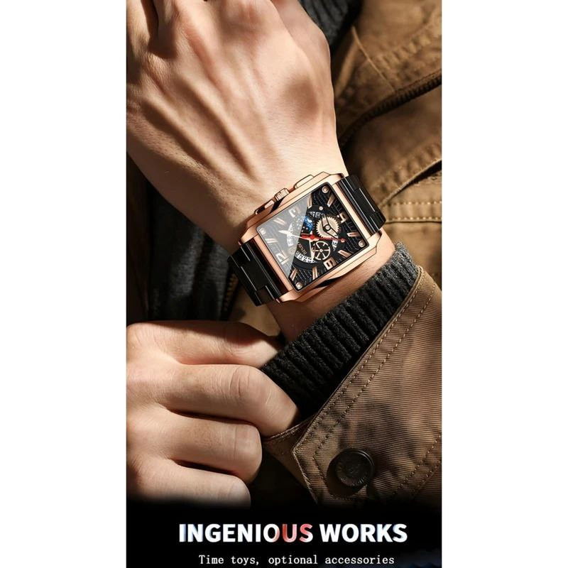 ساعت مچی عقربه‌ای مردانه کوارتز بین باند مدل تک موتور کد 01