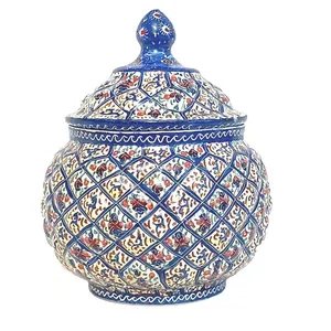 قندان میناکاری اسماعیلی مدل گلدار
