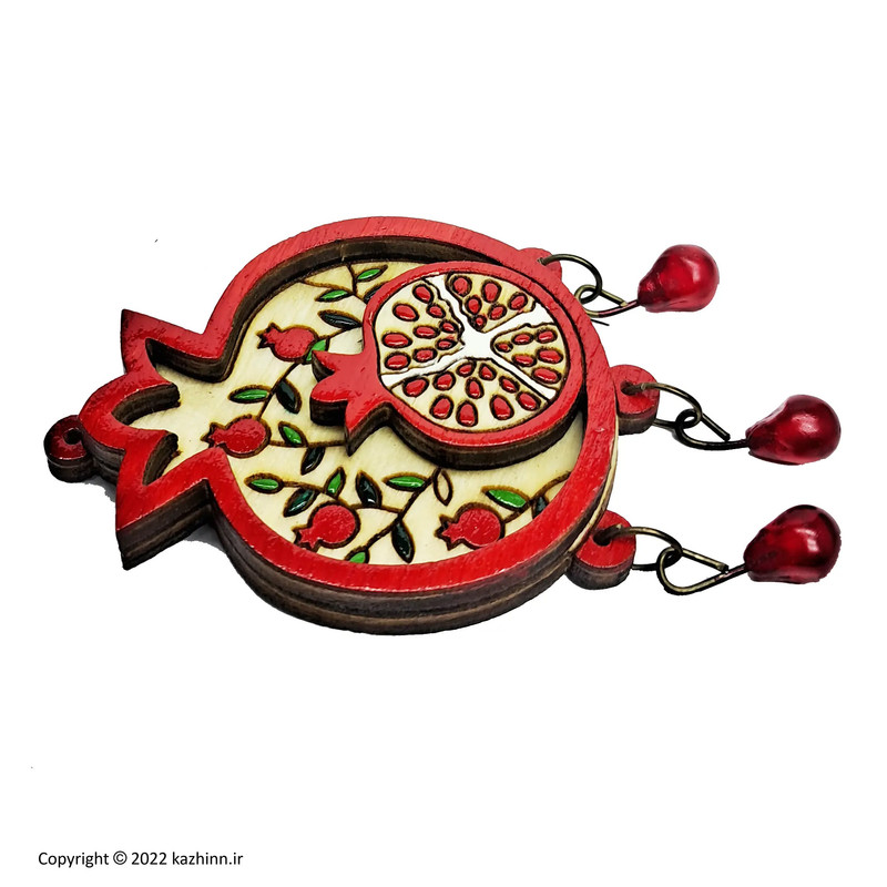 گردنبند دخترانه مدل شب یلدا طرح انار کد b.3.58