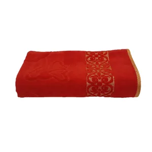 حوله حمام طرح لاله سایز 158x90 سانتی متر
