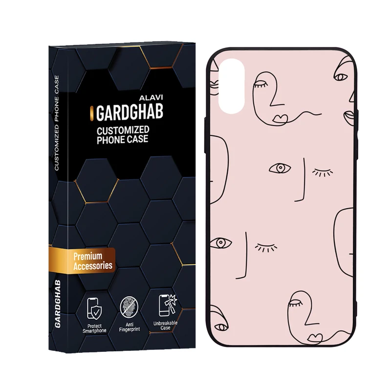 کاور گارد قاب علوی مدل دورژله ای پشت گلس ساده و مینیمال مناسب برای گوشی موبایل اپل iPhone X / XS