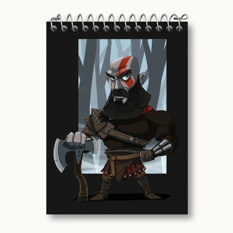 دفتر یادداشت 50 برگ خندالو مدل بازی گاد آف وار God Of War کد 28627