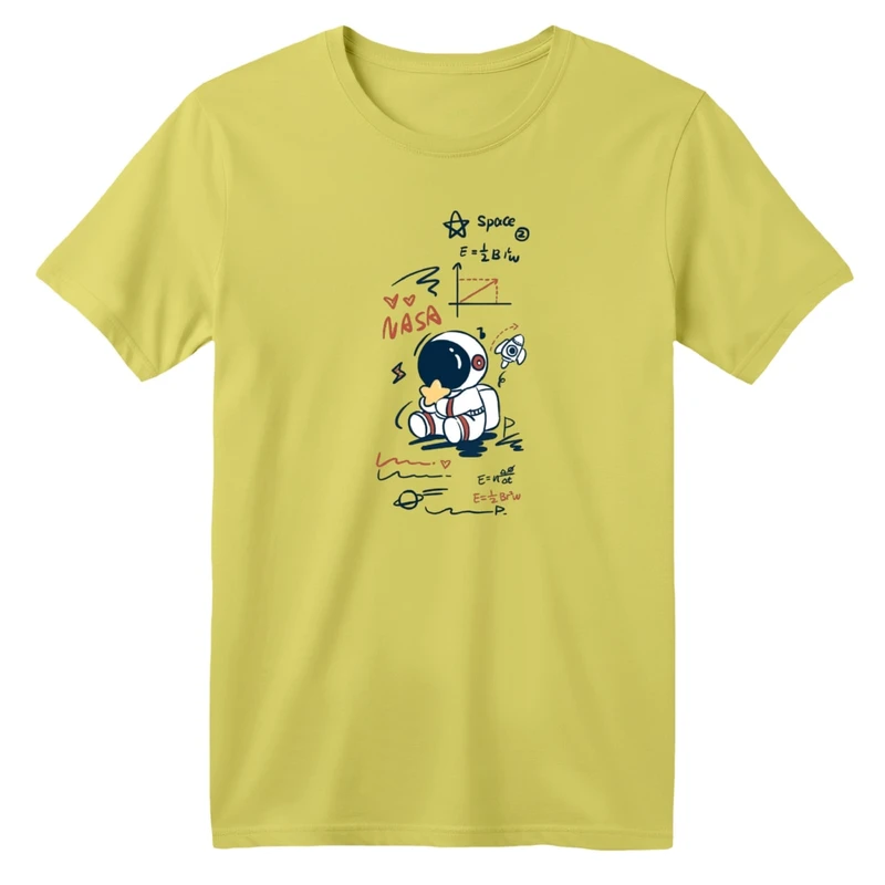 تی شرت آستین کوتاه بچگانه مدل فضانورد و محاسبات