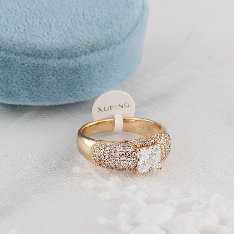 انگشتر زنانه ژوپینگ مدل تک نگین کد AAE576