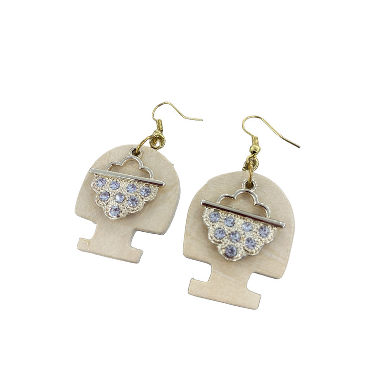 گوشواره دخترانه مدل چوب m117