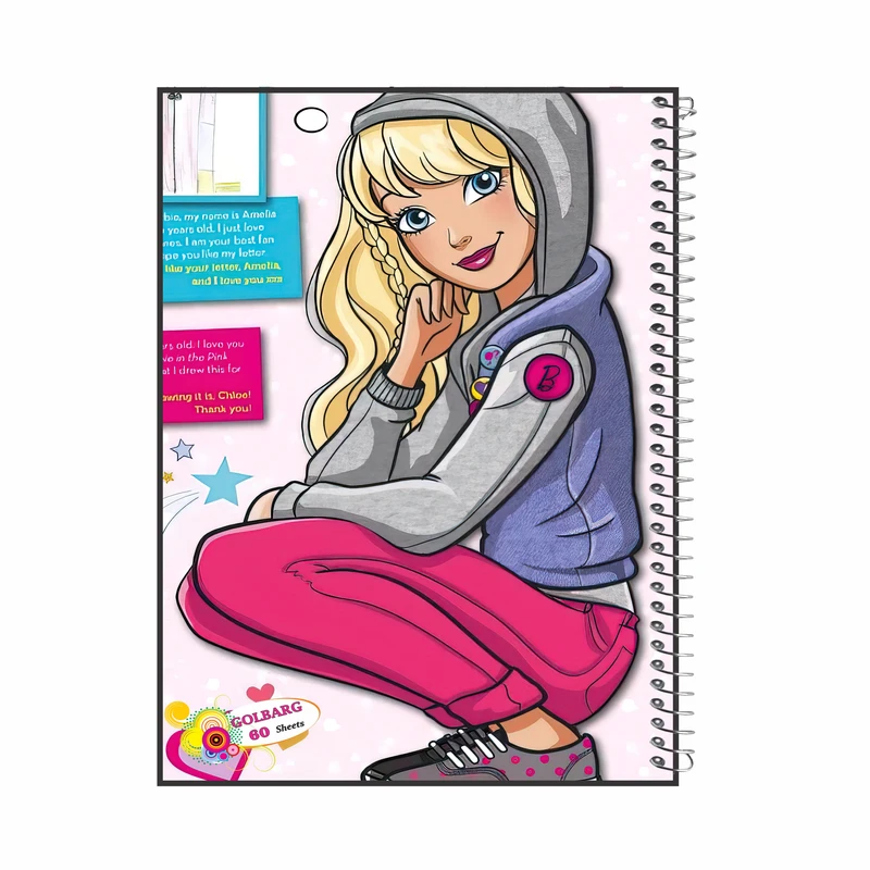 دفتر مشق 60 برگ گلبرگ طرح دخترمدرسه کد 60443