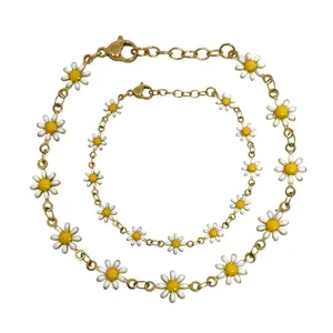 نیم ست زنانه مدل گل بابونه