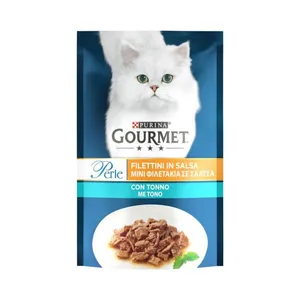 پوچ گربه گورمت مدل ماهی تن وزن 85 گرم