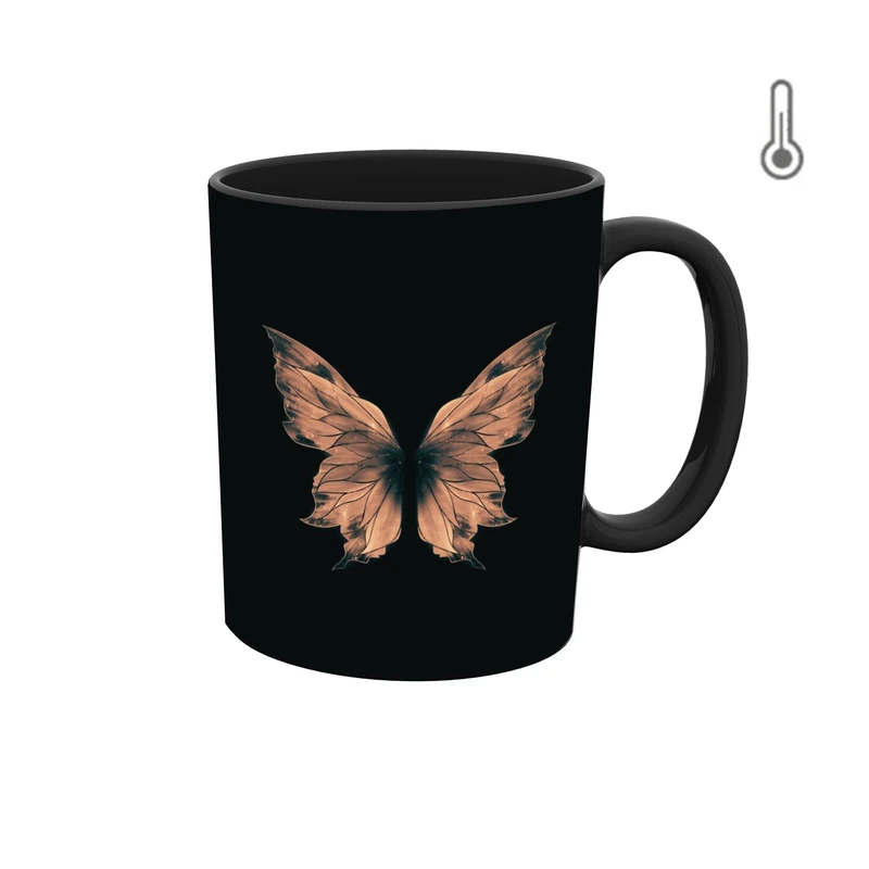  ماگ حرارتی طرح پروانه 