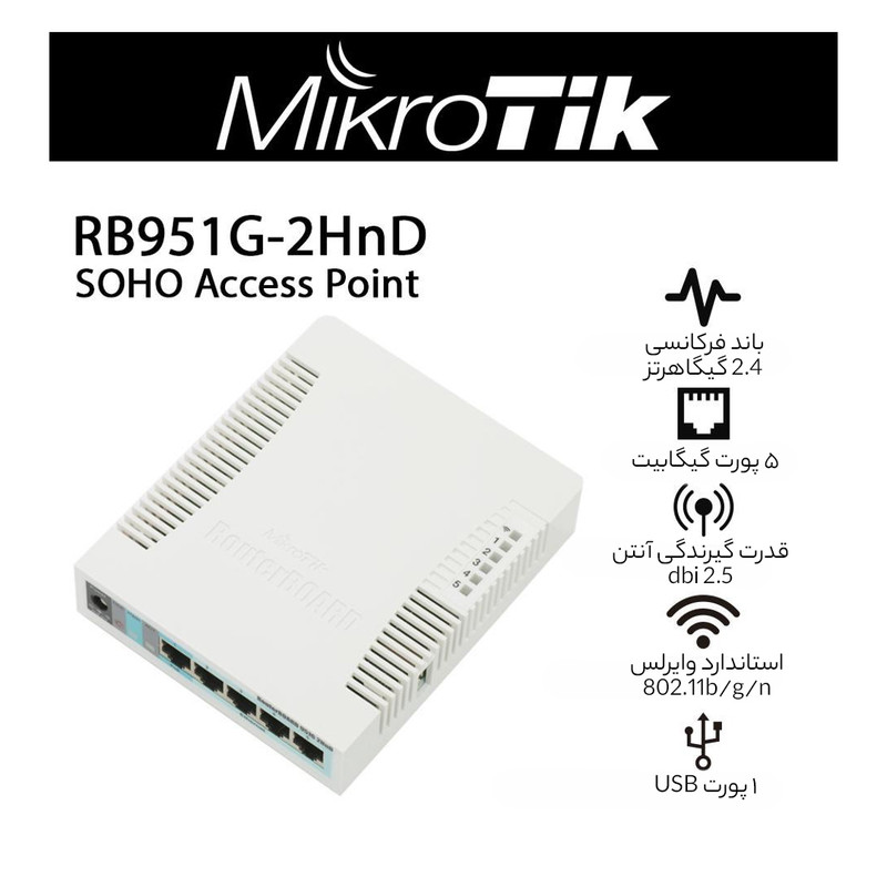 روتر بی سیم میکروتیک مدل RB951G-2HnD