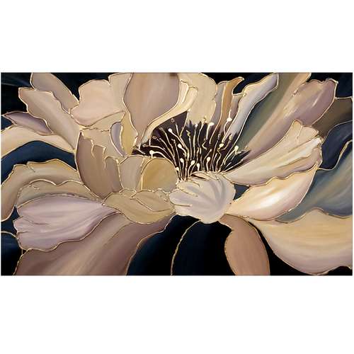 تابلو نقاشی ورق طلا طرح گل کد 0098