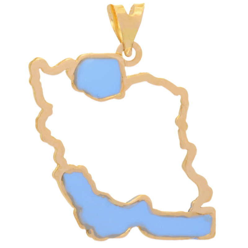 آویز گردنبند طلا 18 عیار زنانه طلای مستجابی طرح ایران کد T1106