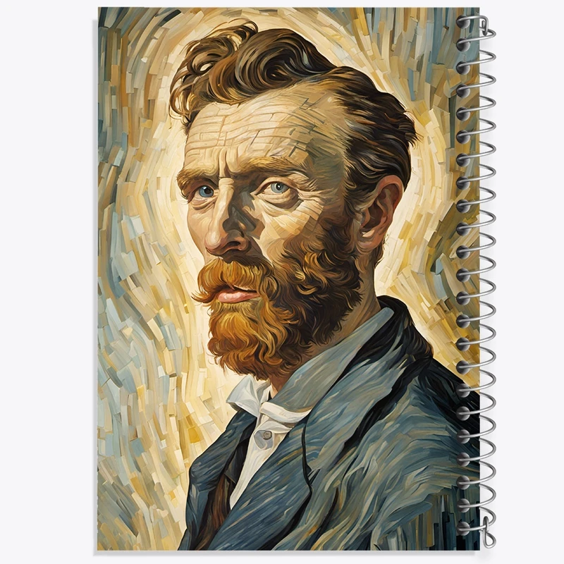 دفتر شطرنجی 50 برگ خندالو مدل ونسان ونگوگ کد F1211