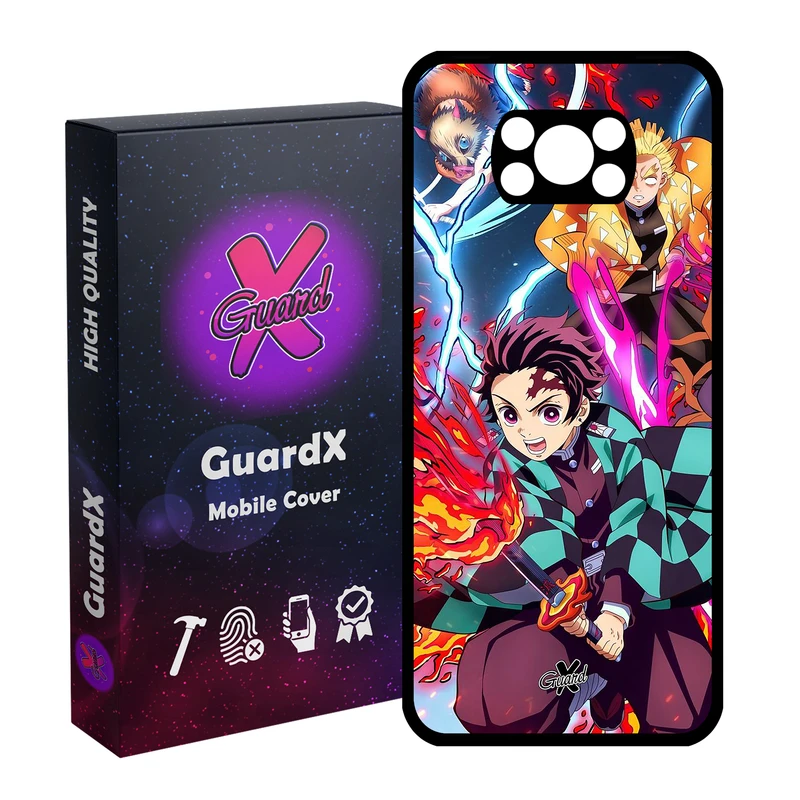 کاور گارد ایکس طرح Demon Slayer Anime مدل Glass10548 مناسب برای گوشی موبایل شیائومی Poco X3 NFC/Poco X3/Poco X3 Pro