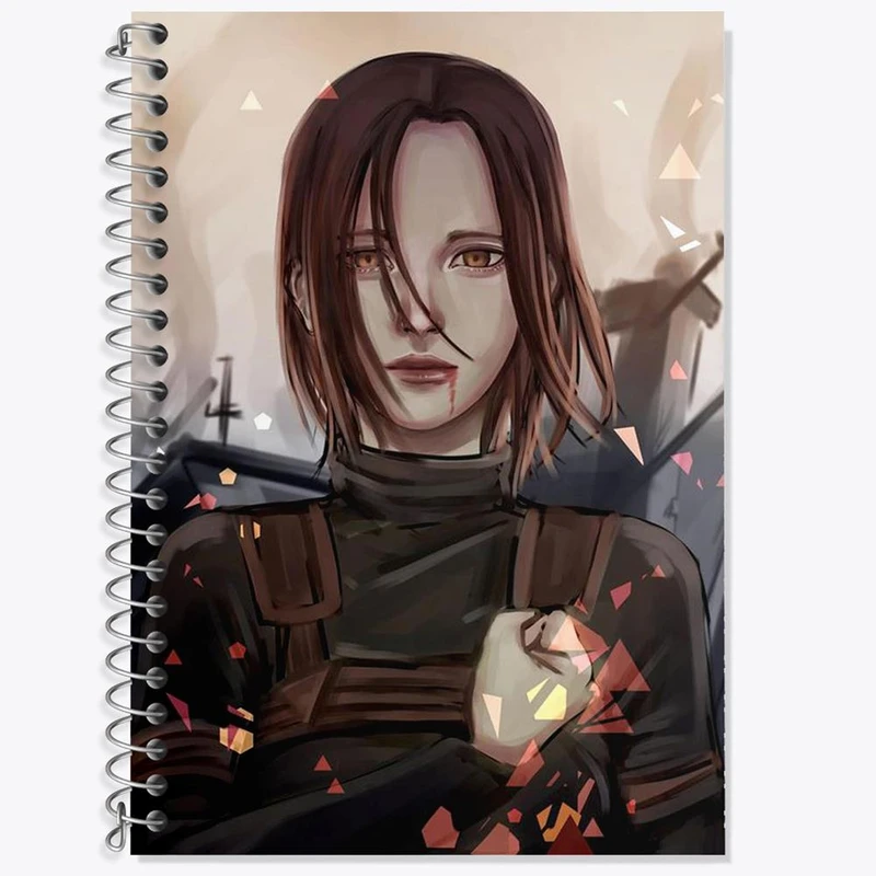 دفتر زبان 50 برگ خندالو مدل دو خط طرح ساشا انیمه اتک آن تایتان Attack on Titan کد 18536