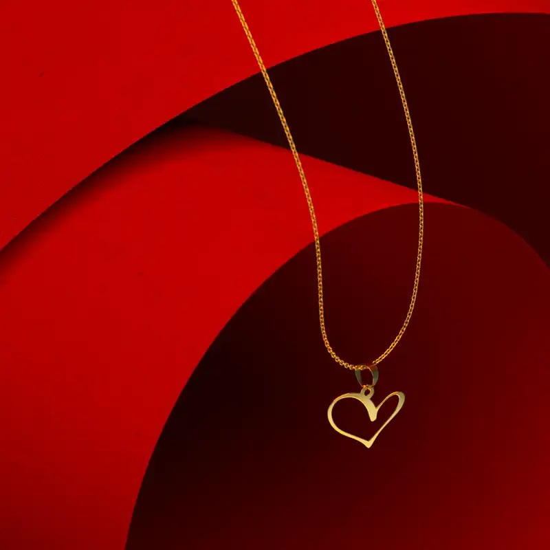 گردنبند طلا 18 عیار زنانه مدوپد مدل هندسی کد CA10716