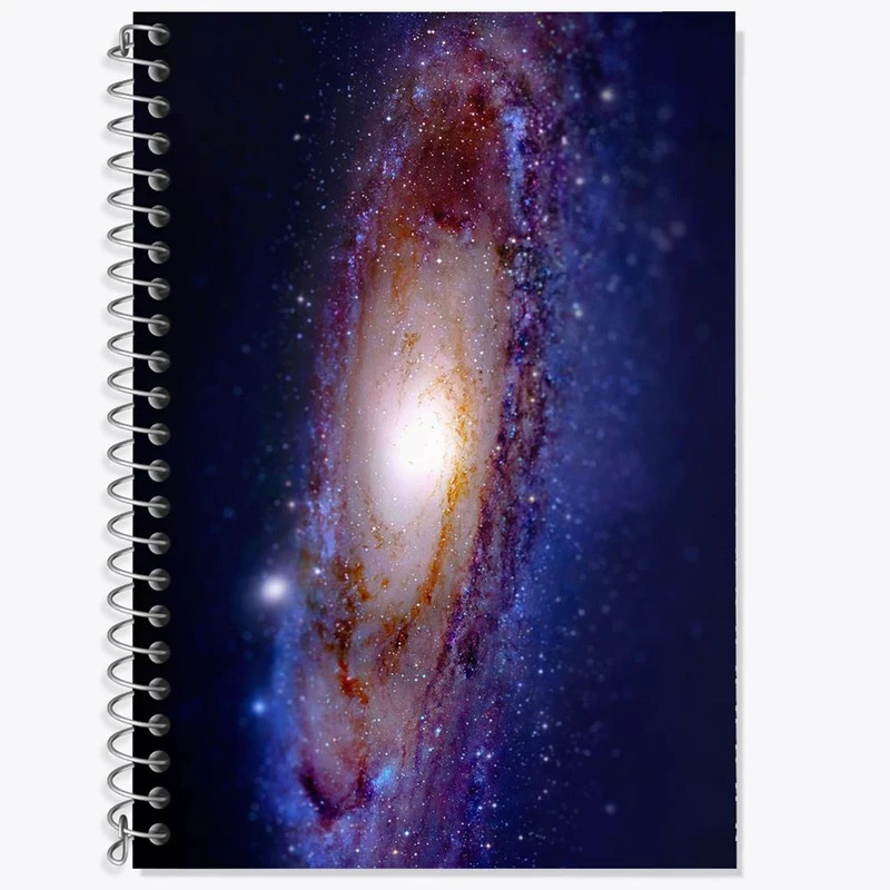 دفتر زبان 50 برگ خندالو مدل سه خط طرح کهکشان کد 25393