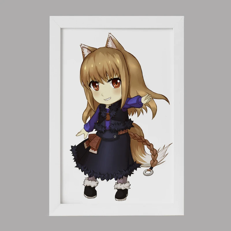 تابلو خندالو مدل هولو انیمه ادویه و گرگ کد 36092