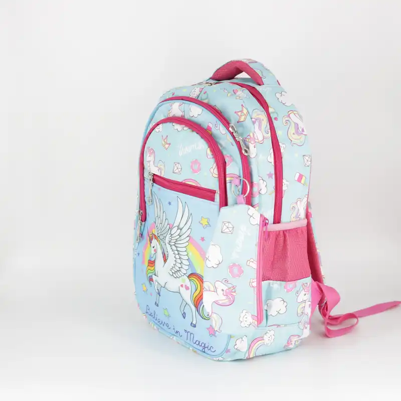 کوله پشتی طرح اسب تک شاخ کد 8000 به همراه جامدادی