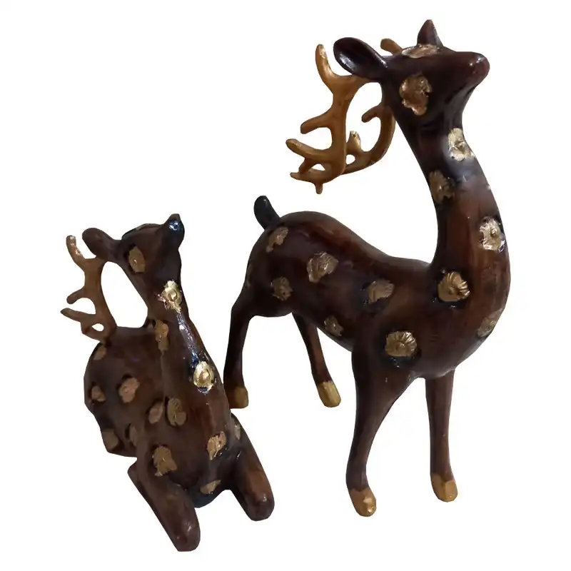 مجسمه مدل گوزن شاخدار مجموعه دو عددی