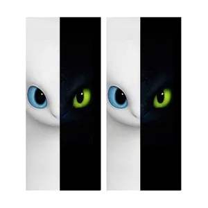 برچسب ستون خودرو طرح سیاه وسفید کد BS098 بسته دو عددی