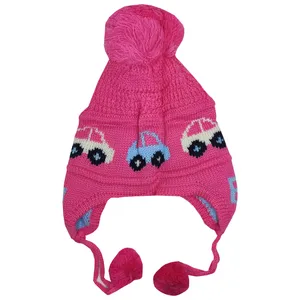 کلاه بافتنی بچگانه مدل Happy77