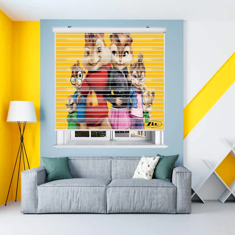 پرده زبرا زیو مدل سیلوئت کد K3022 سایز 150x150 سانتی متر