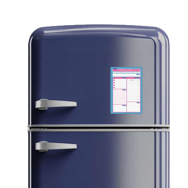 تخته وایت برد لاژید طرح پلنر روزانه مدل آهنربایی سایز 20X30 سانتیمتر