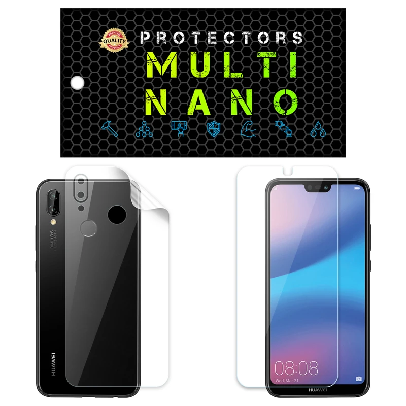 محافظ صفحه نمایش مولتی نانو مدل X-SFT مناسب برای گوشی موبایل هوآوی Nova 3E به همراه محافظ پشت