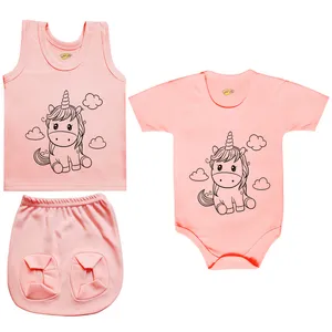 ست 3 تکه لباس نوزادی کارانس مدل PRSZS-3181