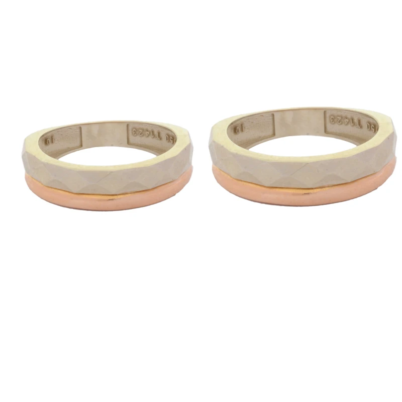 ست حلقه طلا 18 عیار زنانه و مردانه طلای مستجابی مدل فالکون کد T1423
