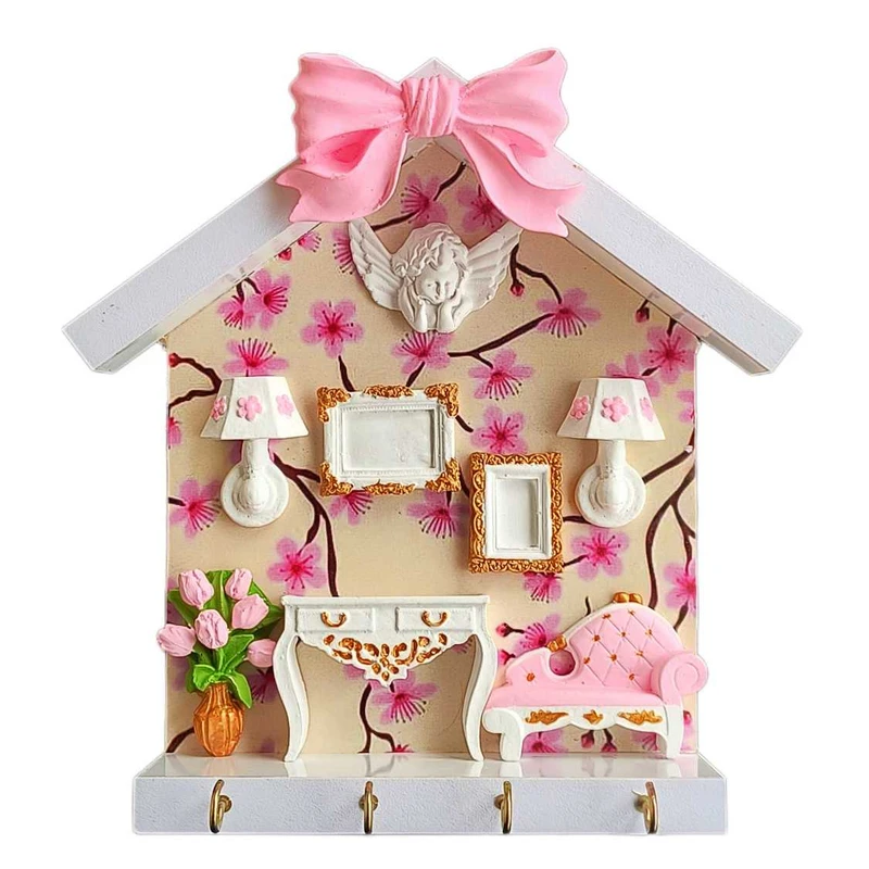 جاکلیدی دیواری چوبی مدل شکوفه