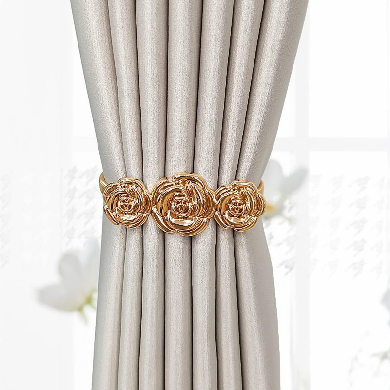 پرده جمع کن مدل TRIPLEFLOWERS مجموعه دو عددی