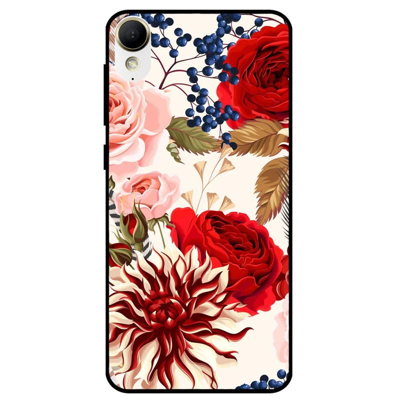 کاور مگافون طرح گل مدل 7350 مناسب برای گوشی موبایل اچ تی سی Desire 10 LifeStyle      