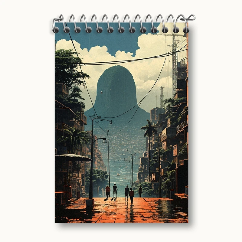 دفتر یادداشت 50 برگ خندالو مدل شهر کد F410