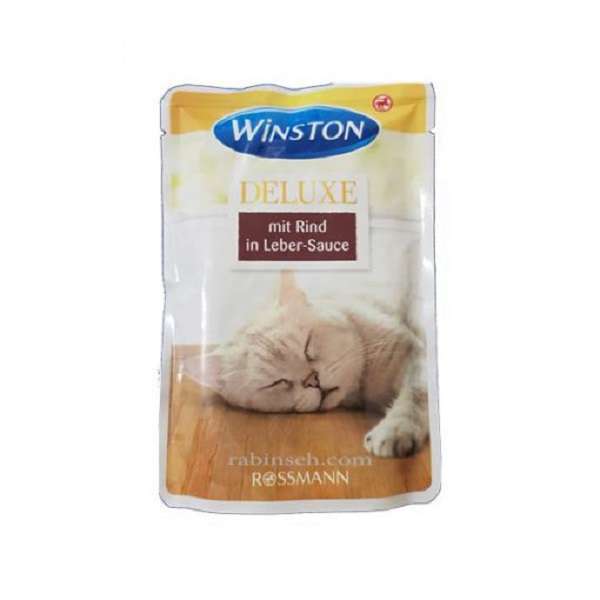 پوچ گربه وینستون مدل دولوکس Mit Rind وزن 85 گرم