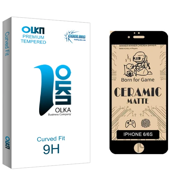 محافظ صفحه نمایش سرامیکی مات کولینگ مدل Olka glass مناسب برای گوشی موبایل اپل iphone 6 / 6s