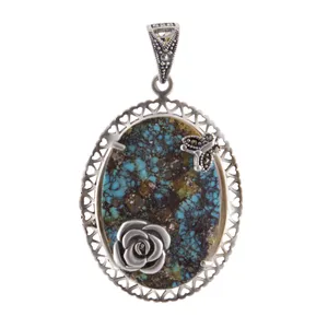      آویز گردنبند نقره زنانه بازرگانی میلادی کد PK_028