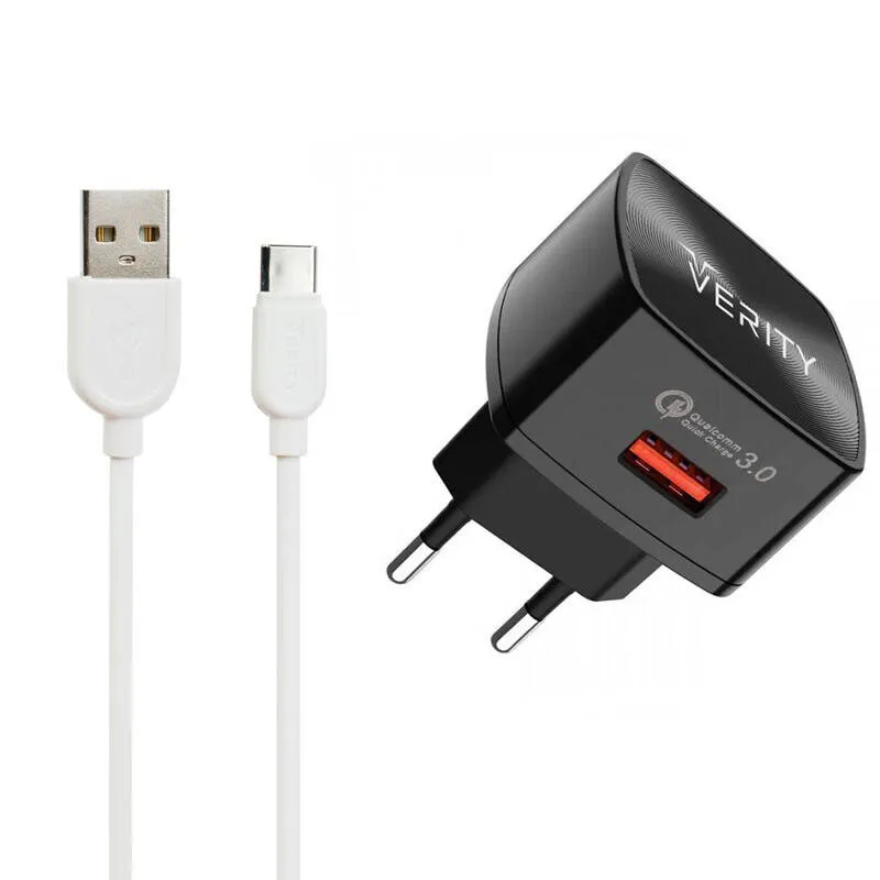 شارژر دیواری وریتی مدل AP2118 به همراه کابل تبدیل USB-C