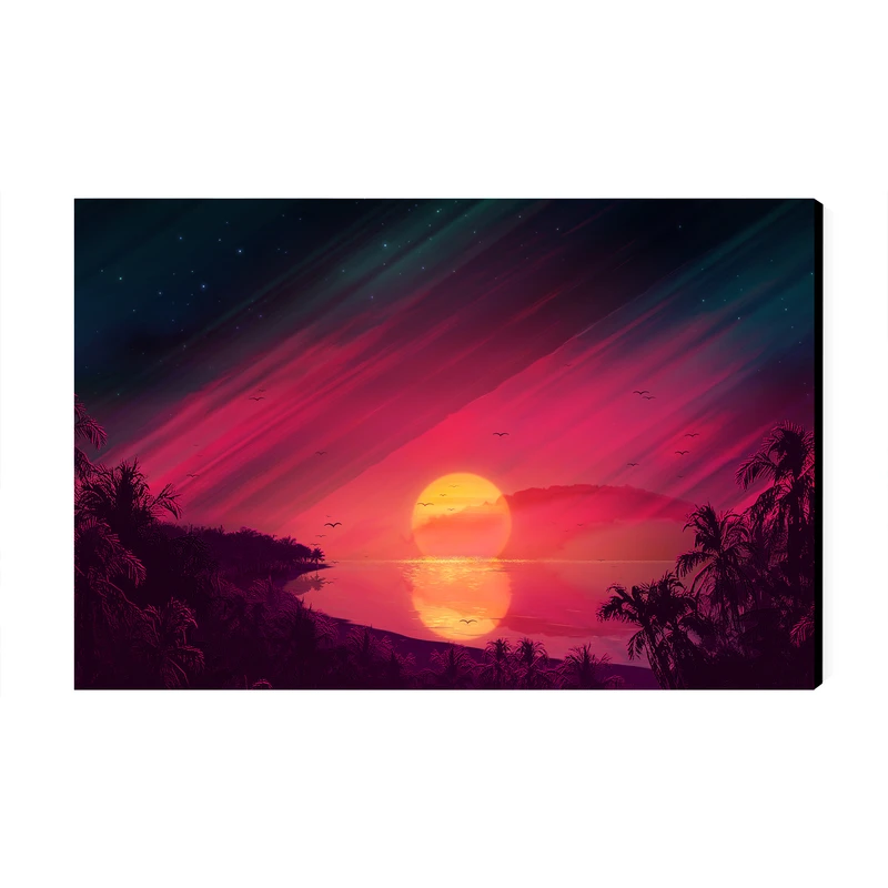 تابلو شاسی عرش مدل فانتزی منظره طبیعت ساحل کد As4051