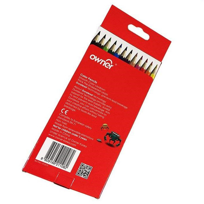 مداد رنگی 12 رنگ اونر مدل F-141612