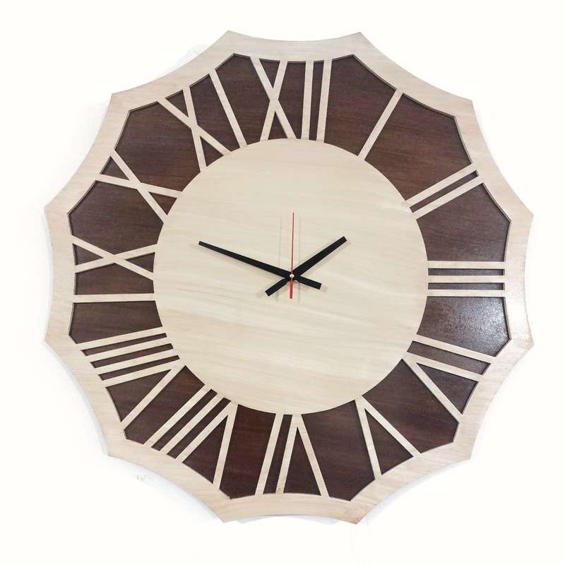 ساعت دیواری مدل لاتین چوبی کد 14001